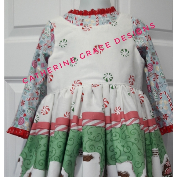 girls Christmas outfit, girls Christmas dress 6